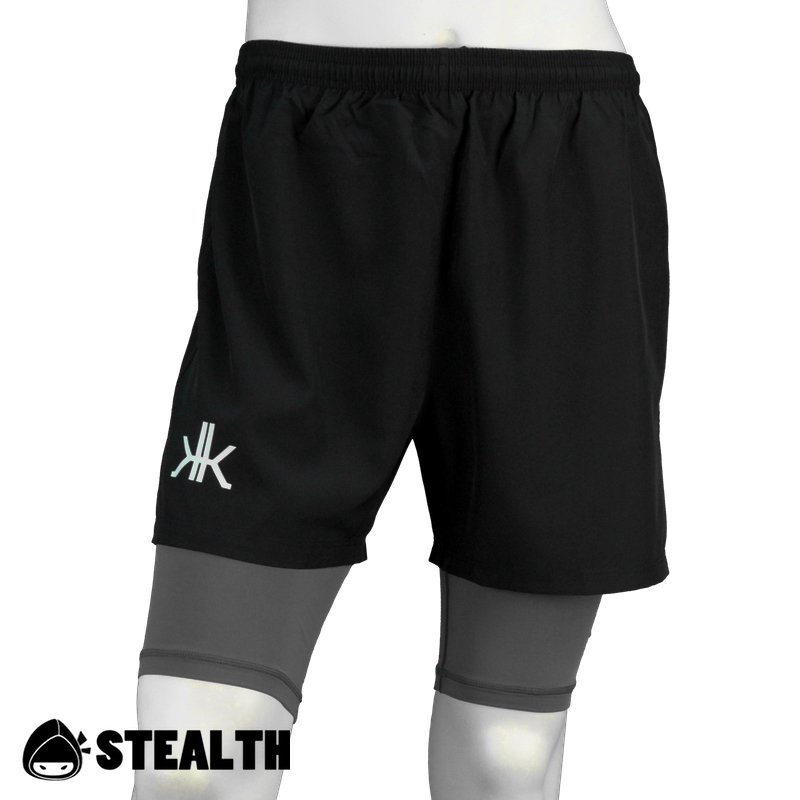 Mens 2 in 1 Compression Shorts