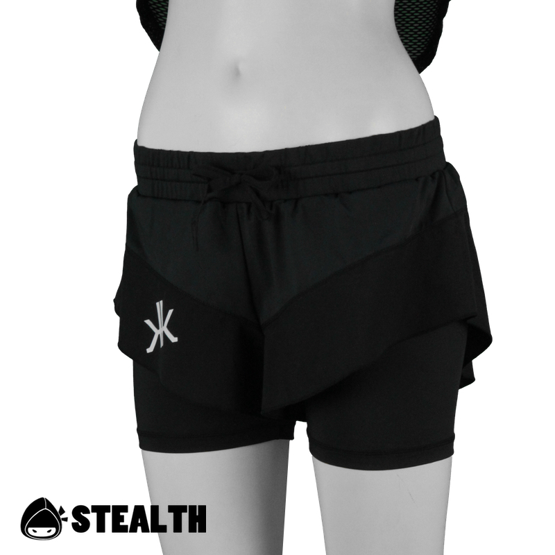 Download Womens Flare 2 in 1 Compression Shorts